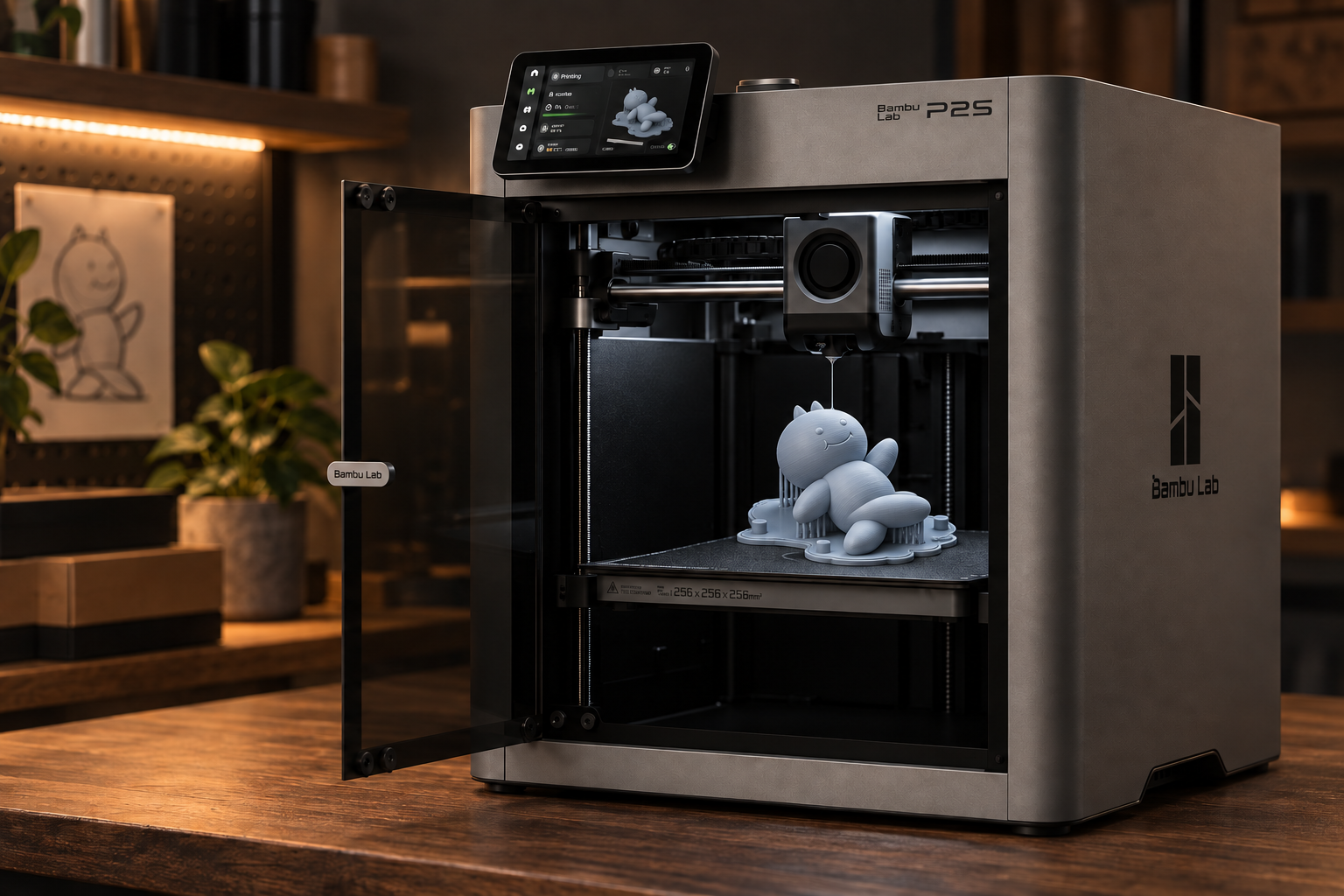 Illustration de la matrice en plastique imprimée en 3D dans une Bambu Lab P2S